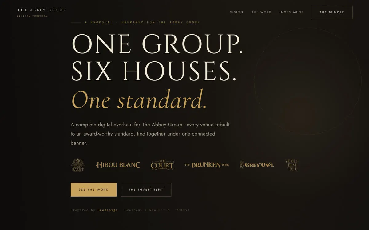 The Abbey Group on desktop