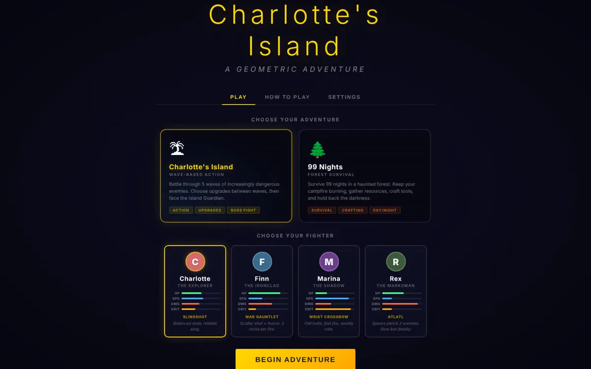 Charlotte's Island on desktop
