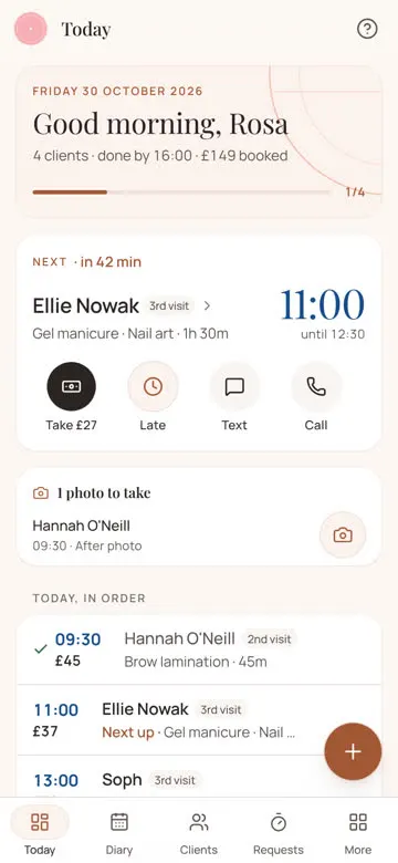 Salon kit on a phone