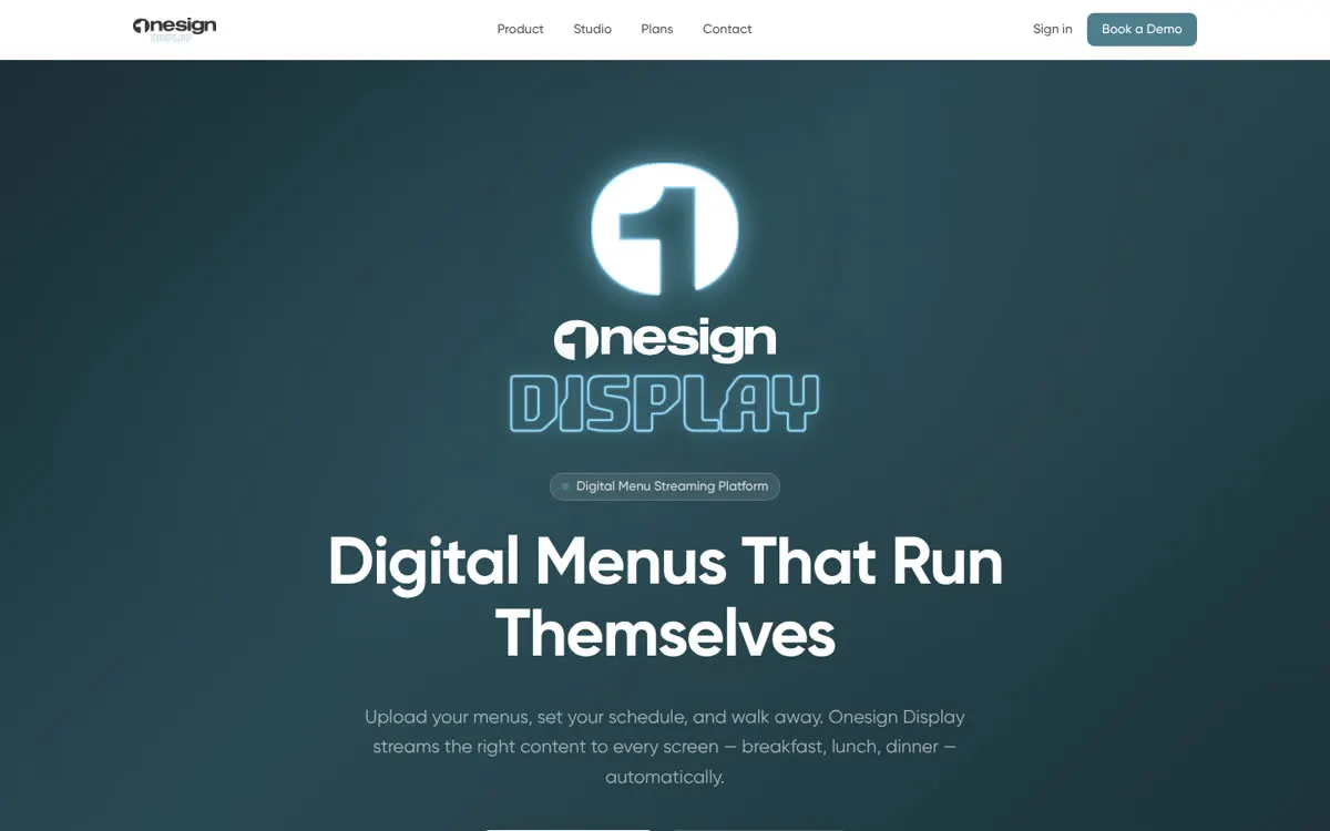 Onesign Display on desktop