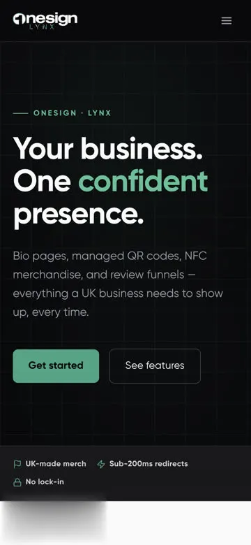 OneSign Lynx on a phone