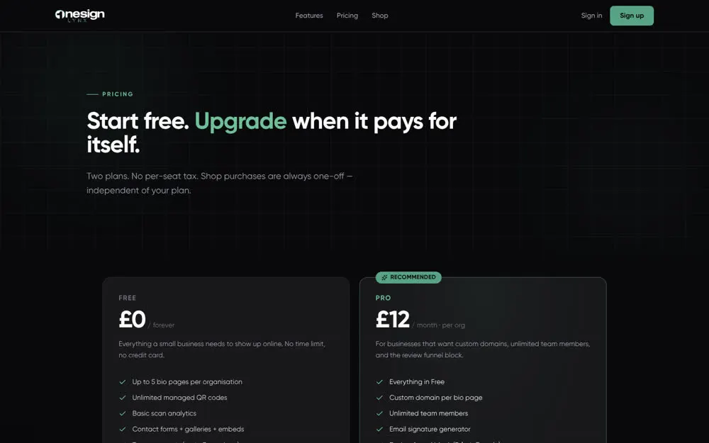 Pricing