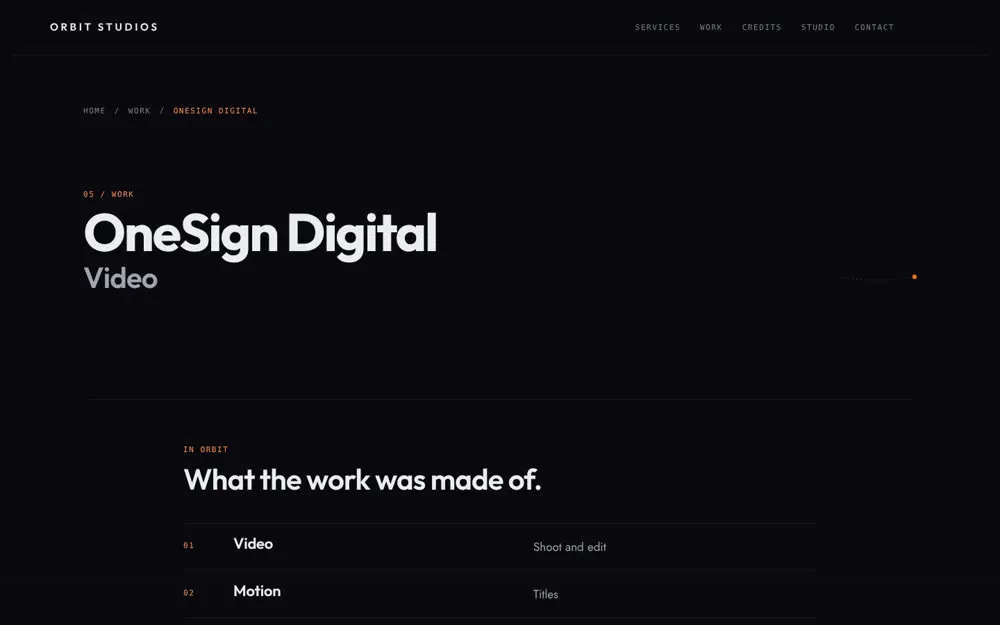 Case study page: OneSign Digital
