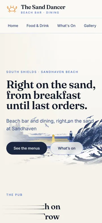The Sand Dancer on a phone