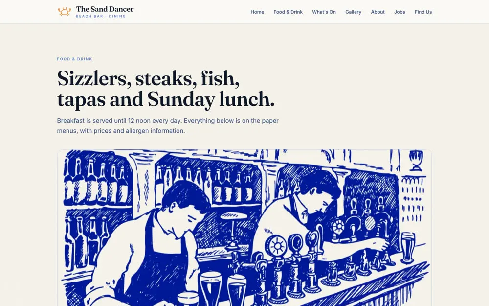 Food and drink menus