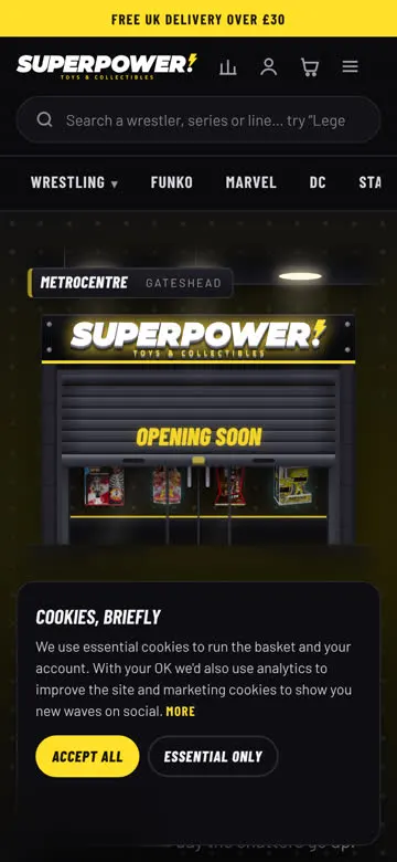 Superpower Toys on a phone