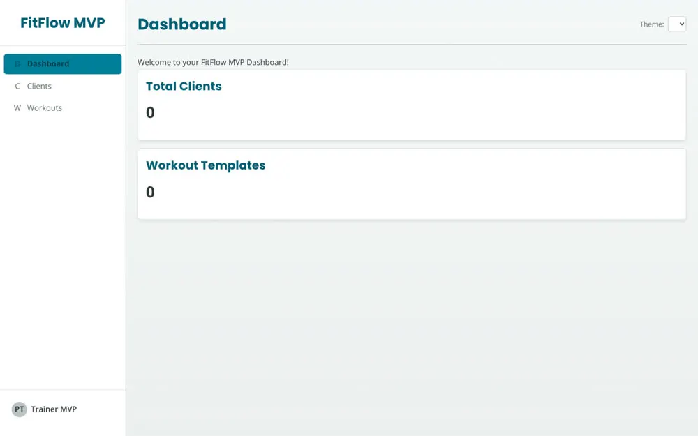 Trainer admin dashboard